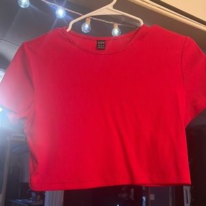 red shein crop top